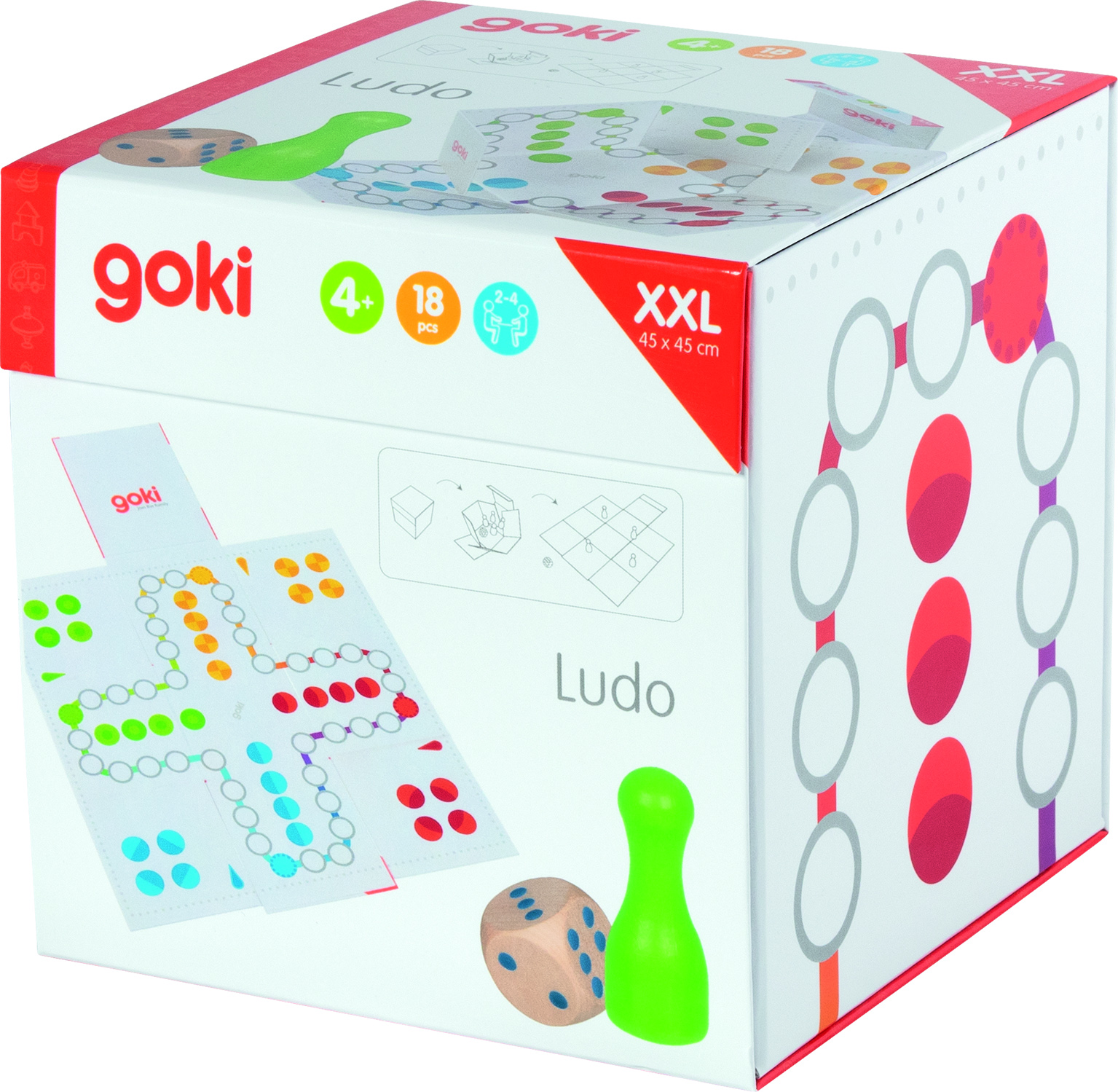 XXL Ludo im Würfel zum Aufklappen