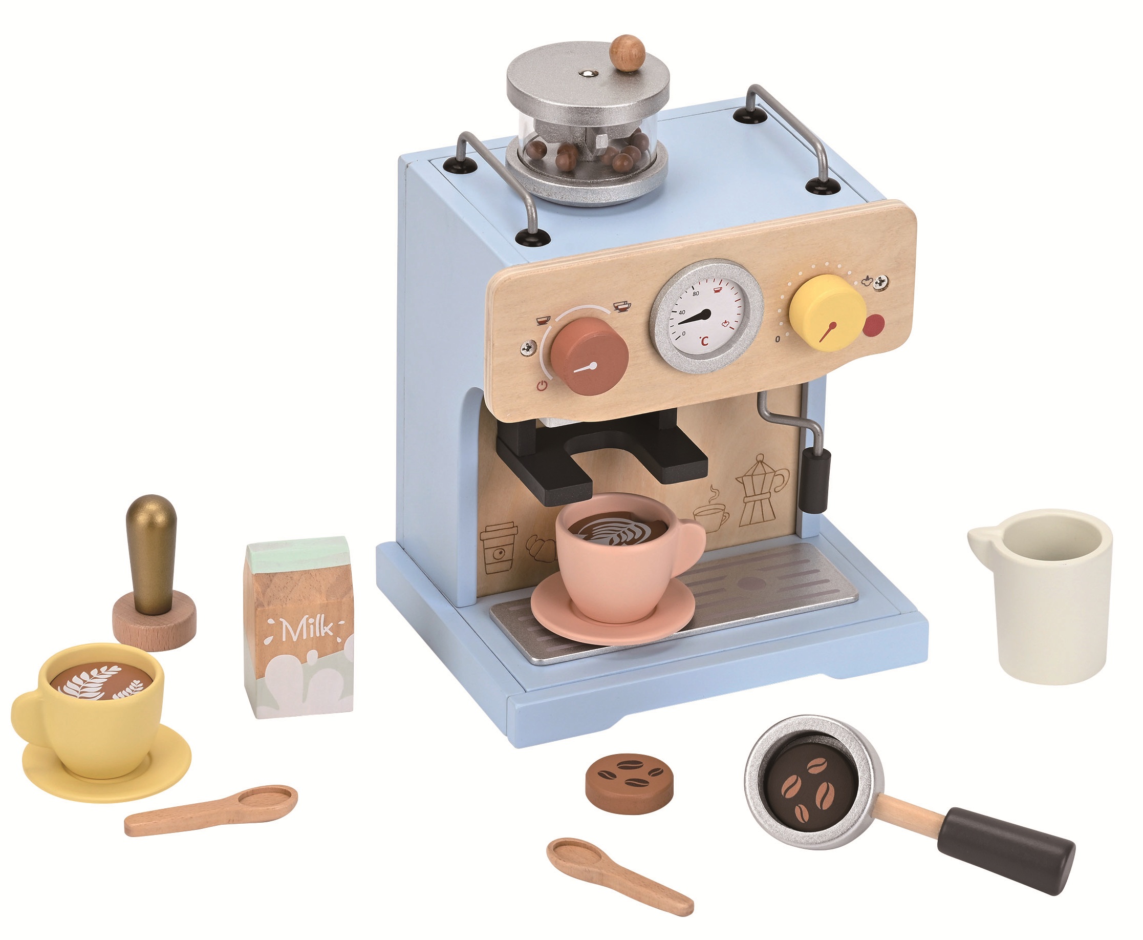 Spielba Kaffeemaschine mit viel Zubehör