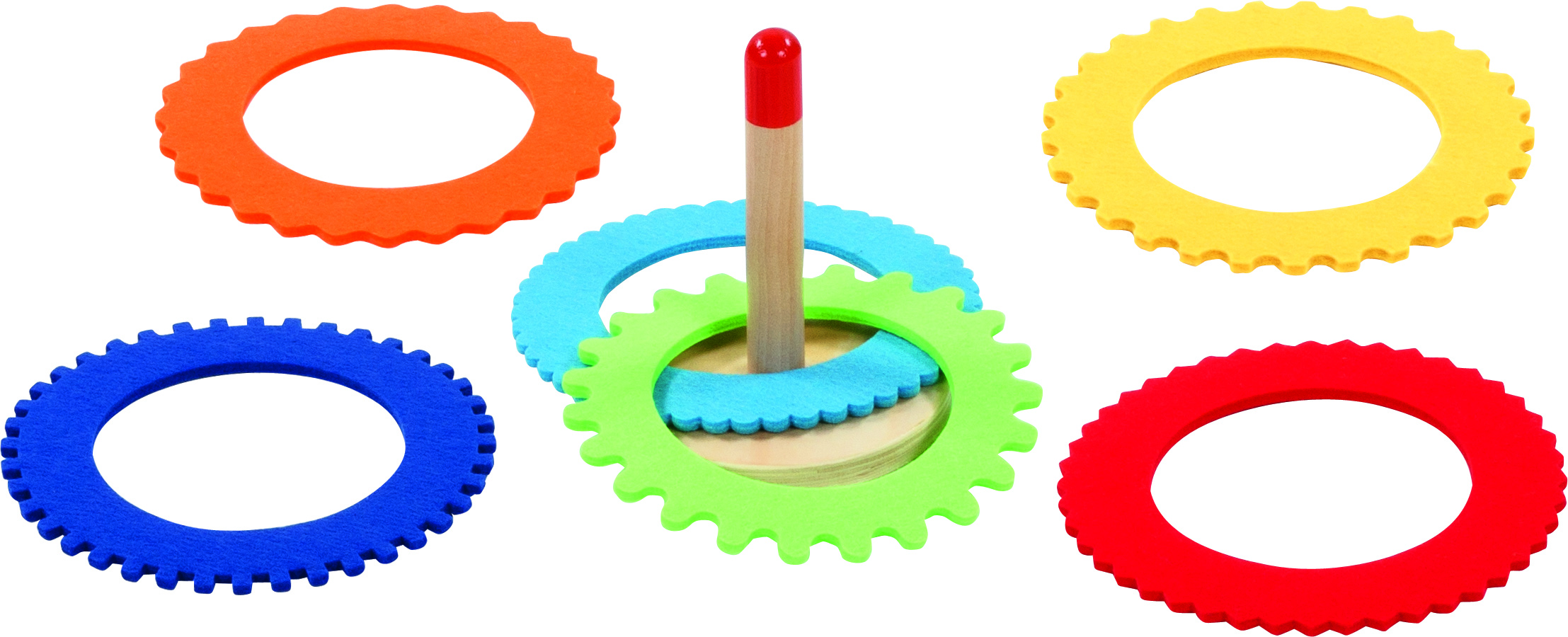 Ringwurfspiel mit 6 Filzringen