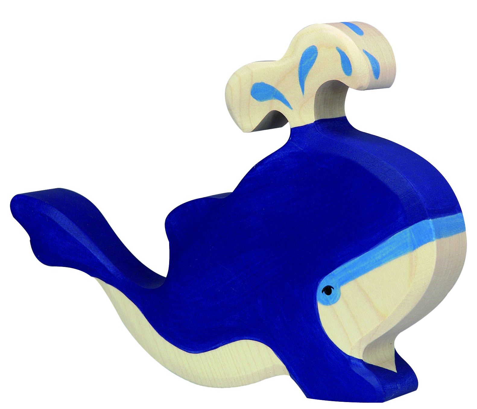 Blauwal mit Wasserfontäne