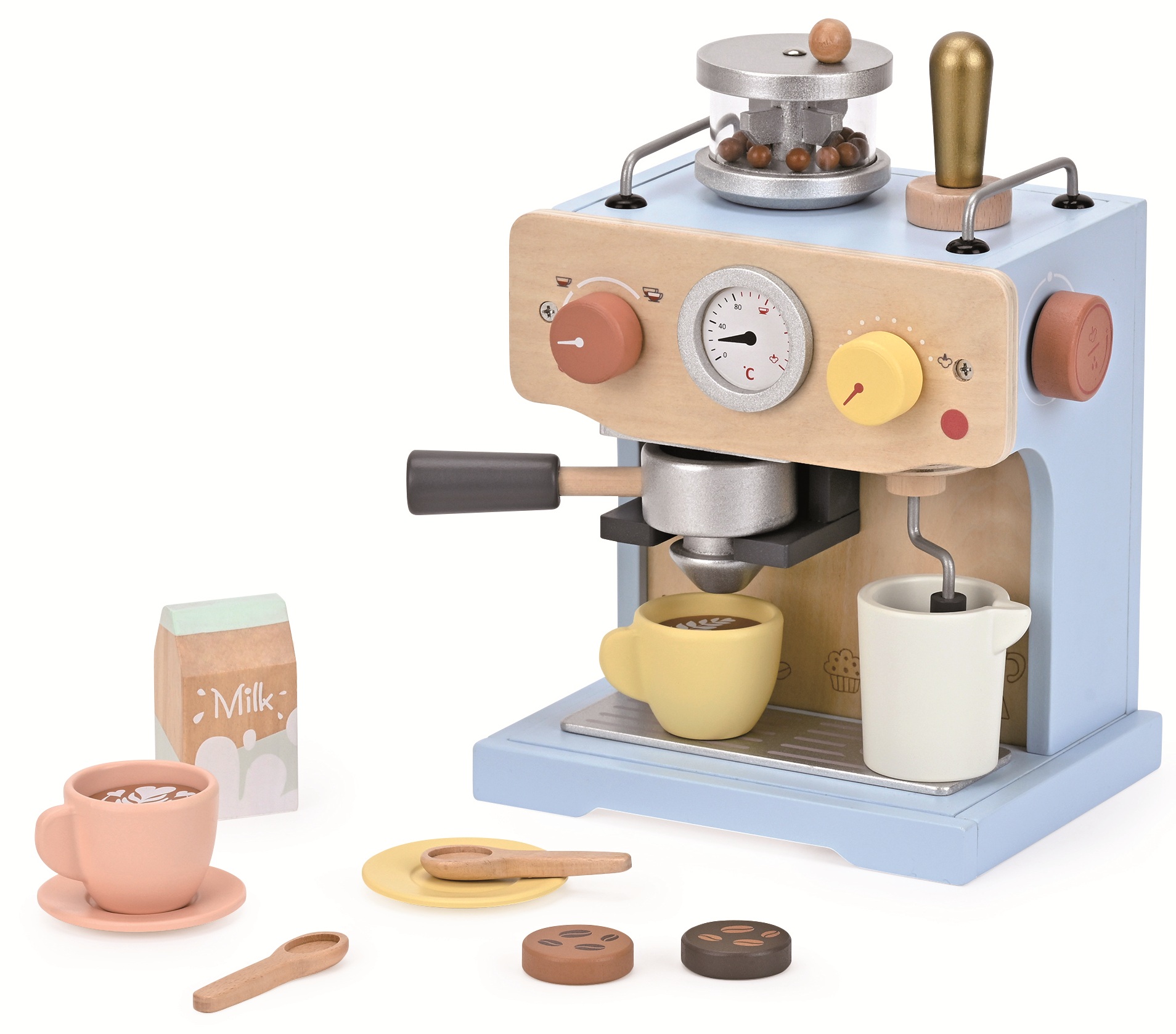 Spielba Kaffeemaschine mit viel Zubehör