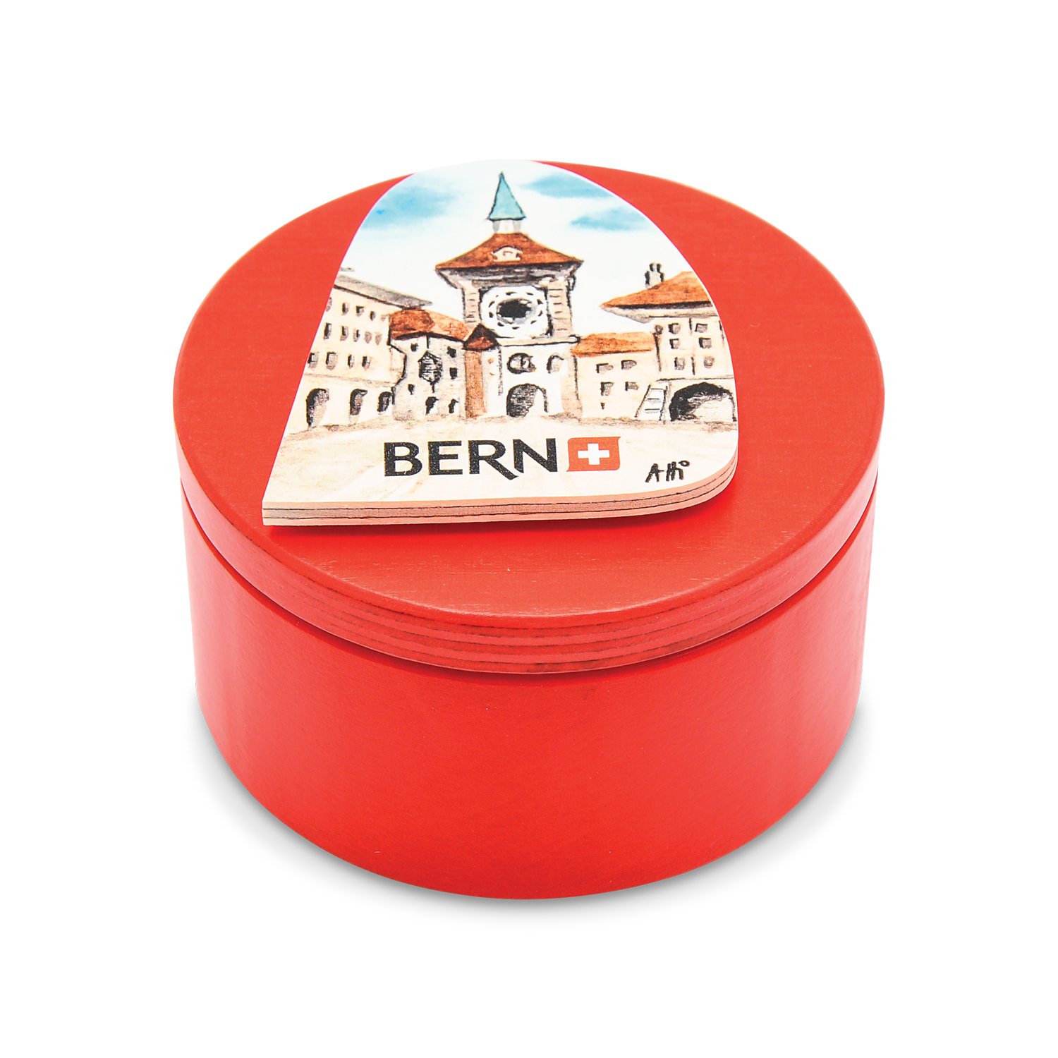 Schmuckdose rund rot