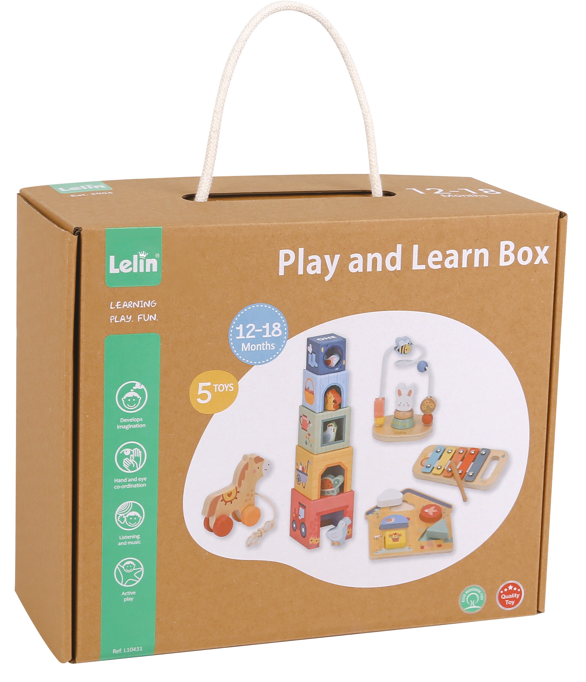 Spielba Stapelturm, Spiel- und Lernbox