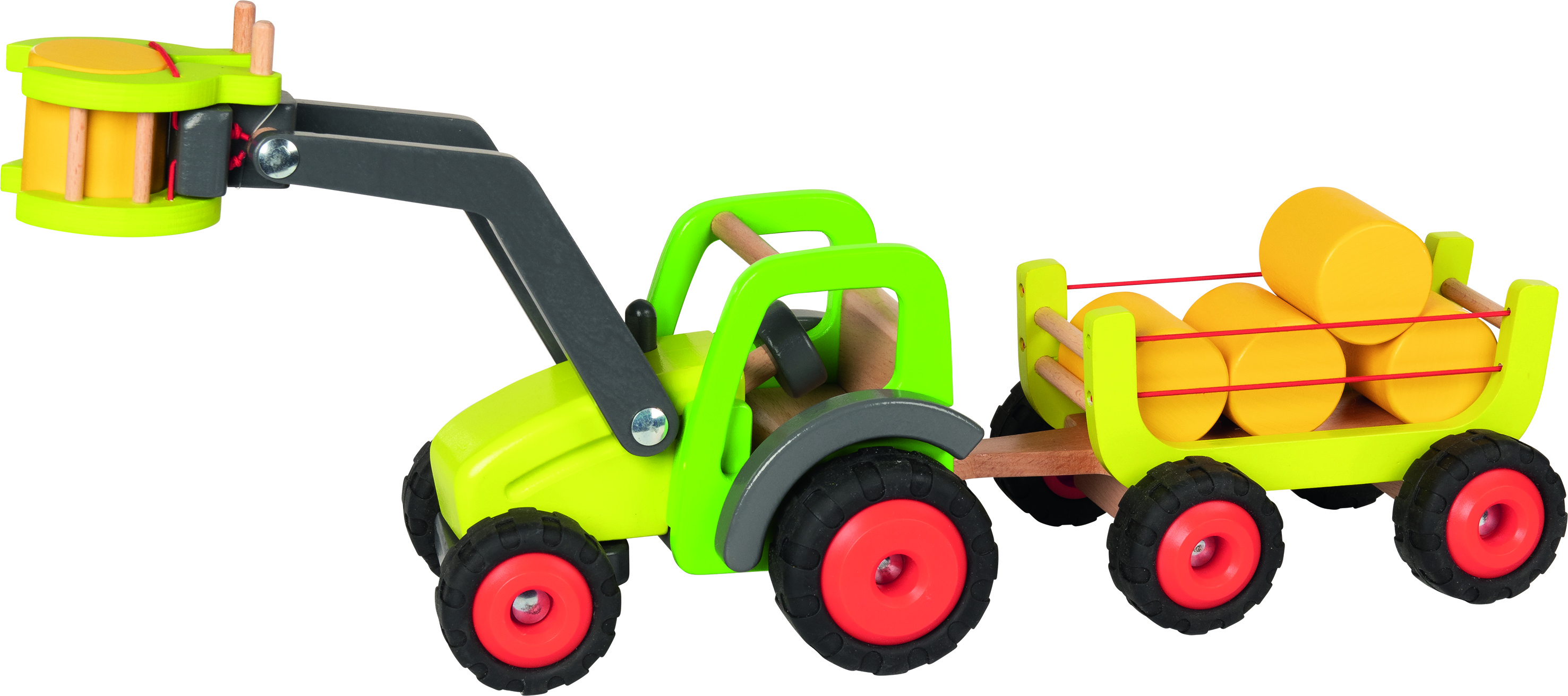 Frontlader mit Heuwagen
