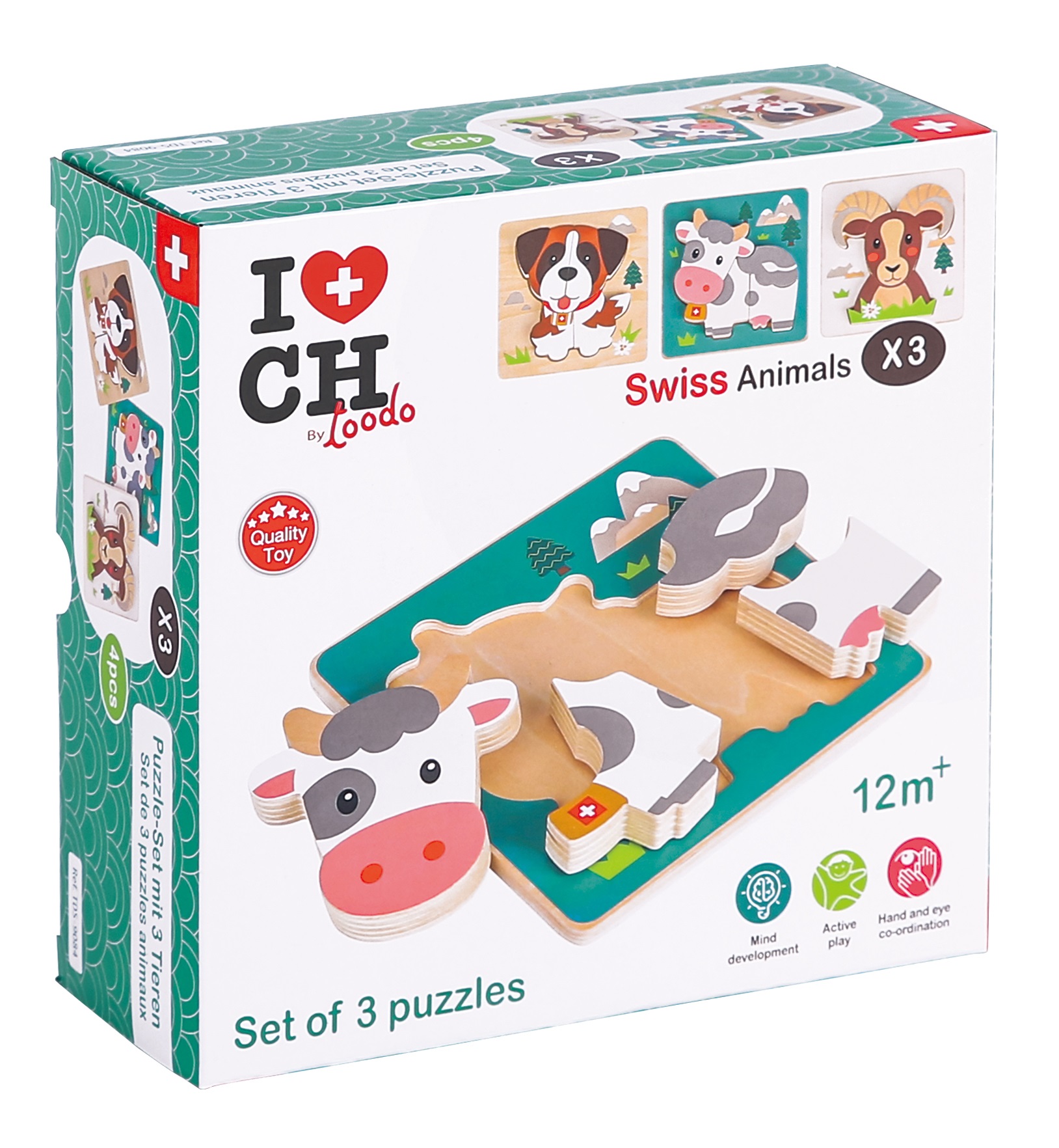 Puzzle Schweizer Tiere 3er Set