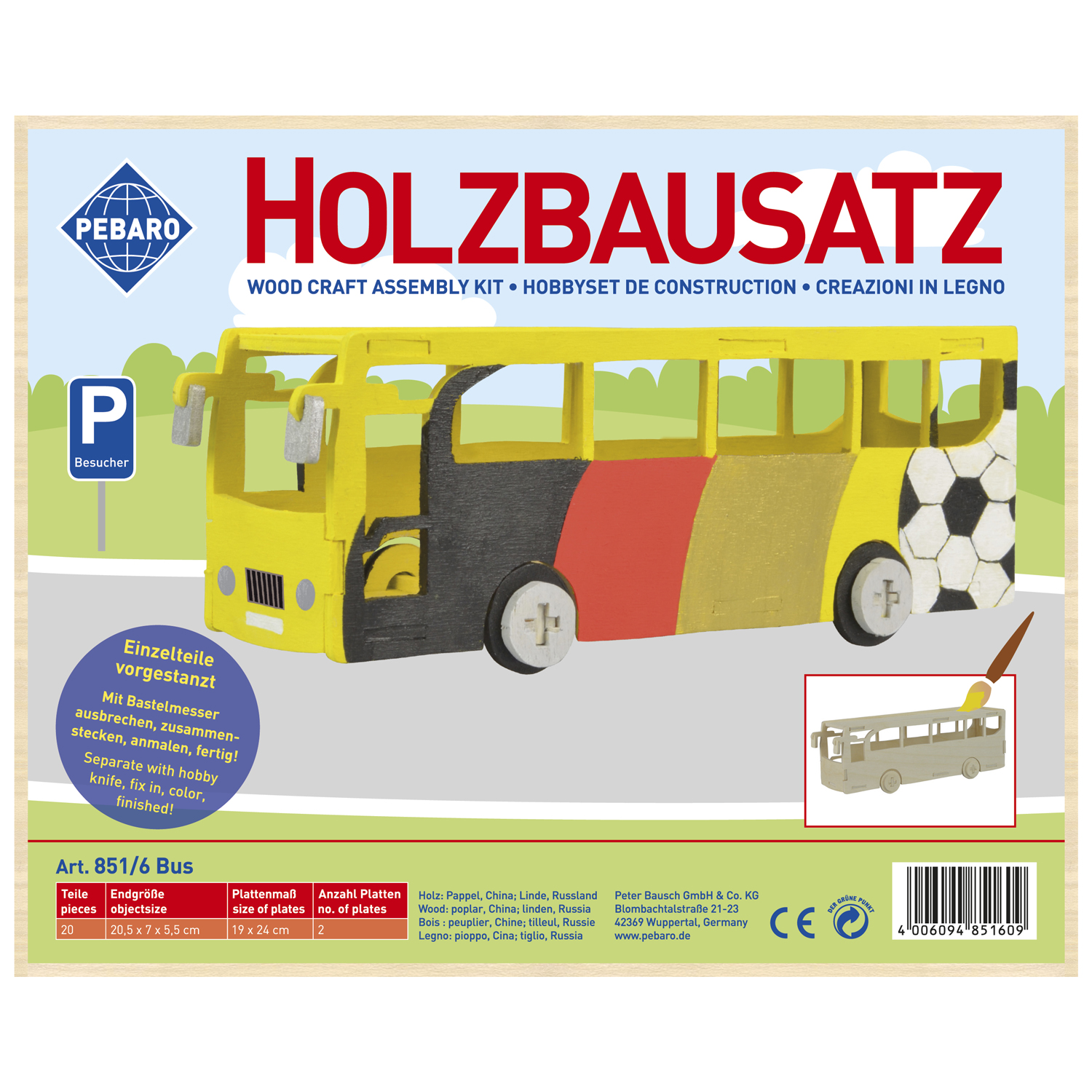 Holzbausatz Bus