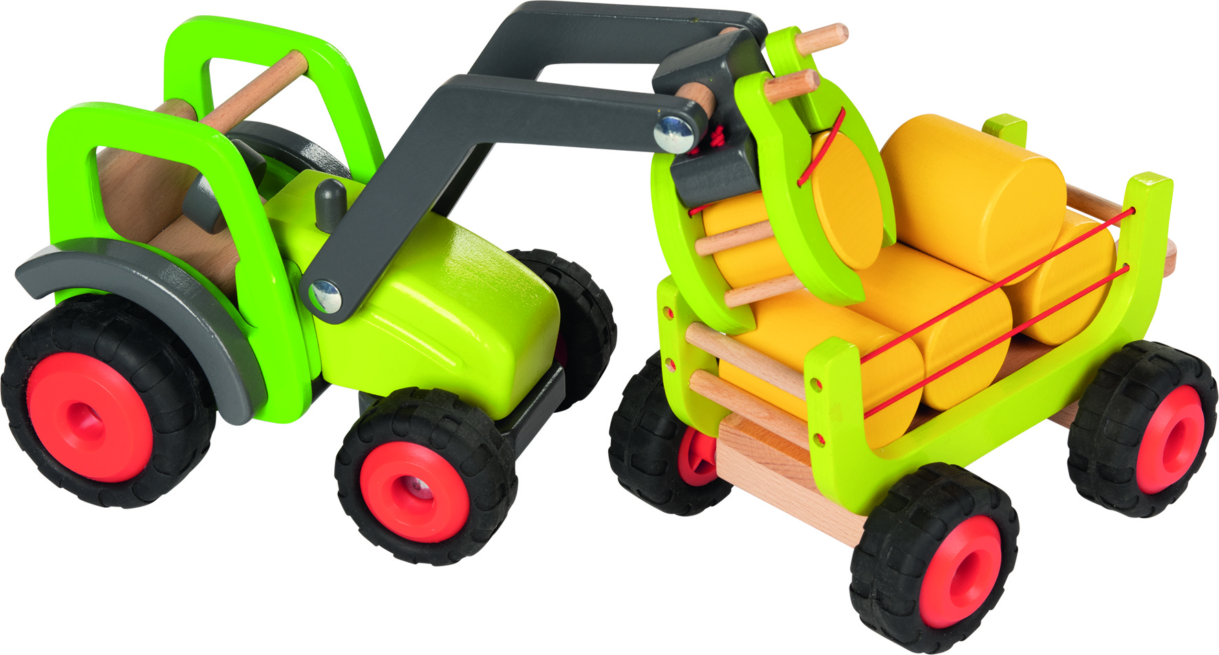 Frontlader mit Heuwagen