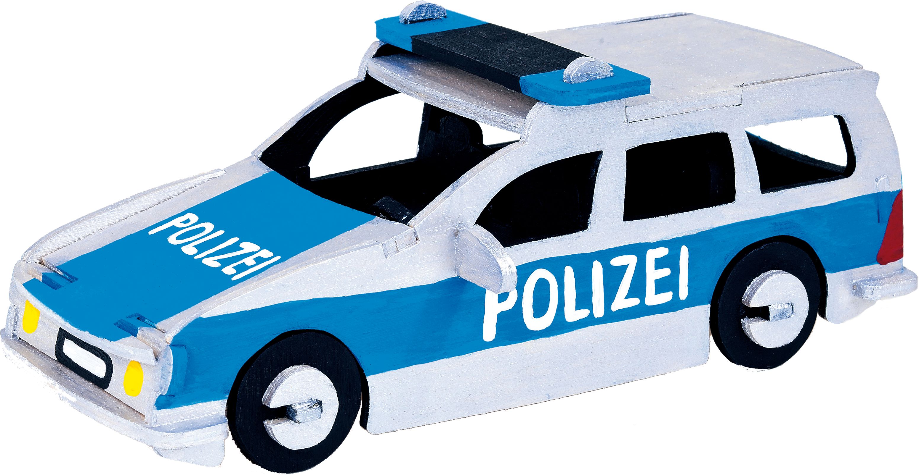 Laubsägevorlage Polizeiauto