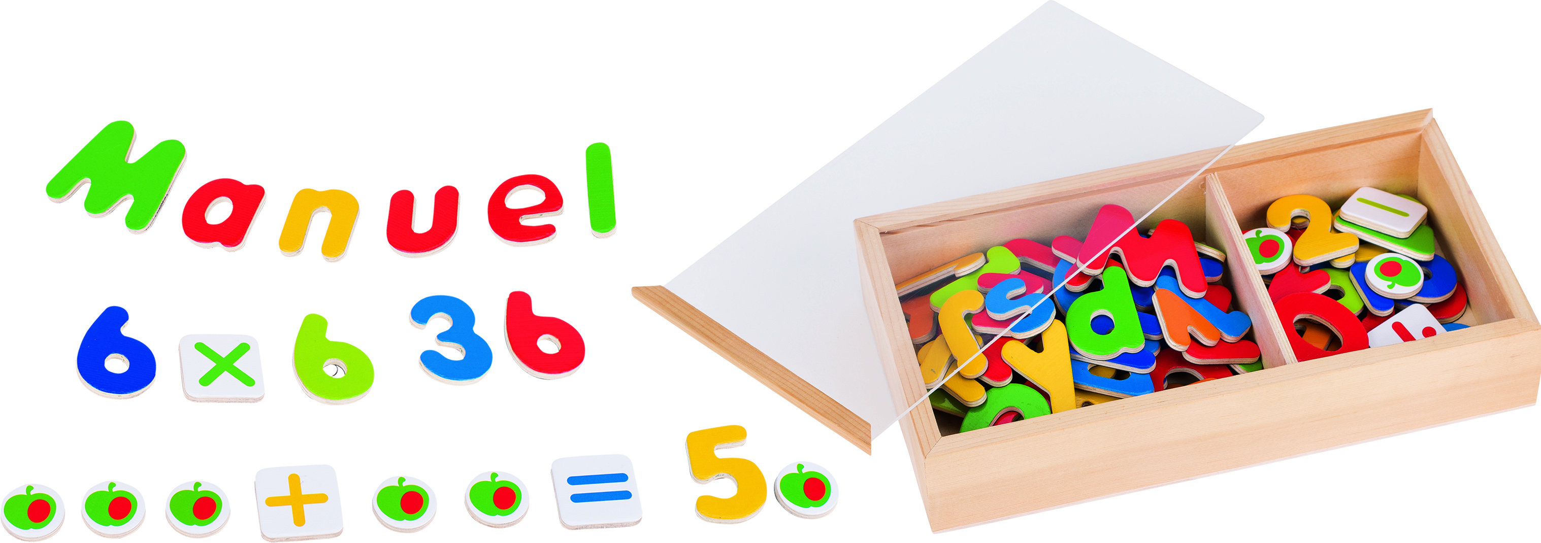 Magnet-Alphabet und Zahlen