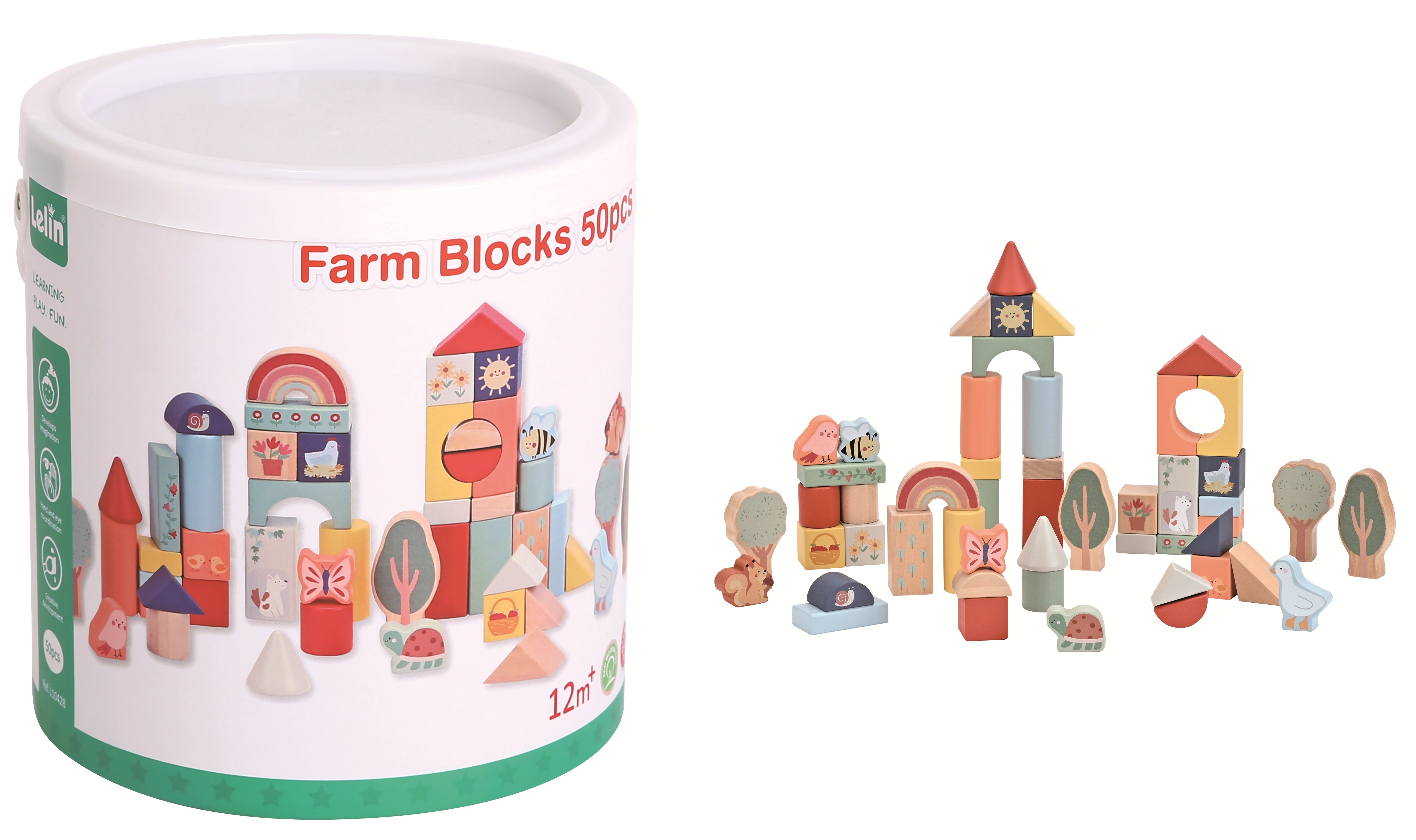 Spielba Holzbausteine 50 Stück