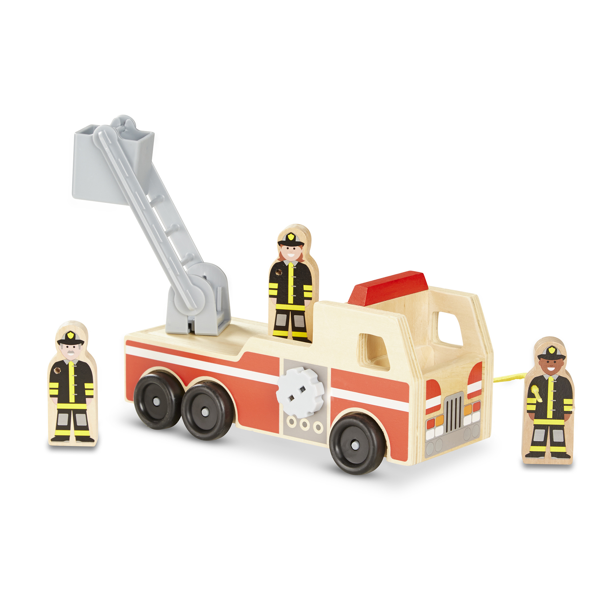 Feuerwehrfahrzeug aus Holz