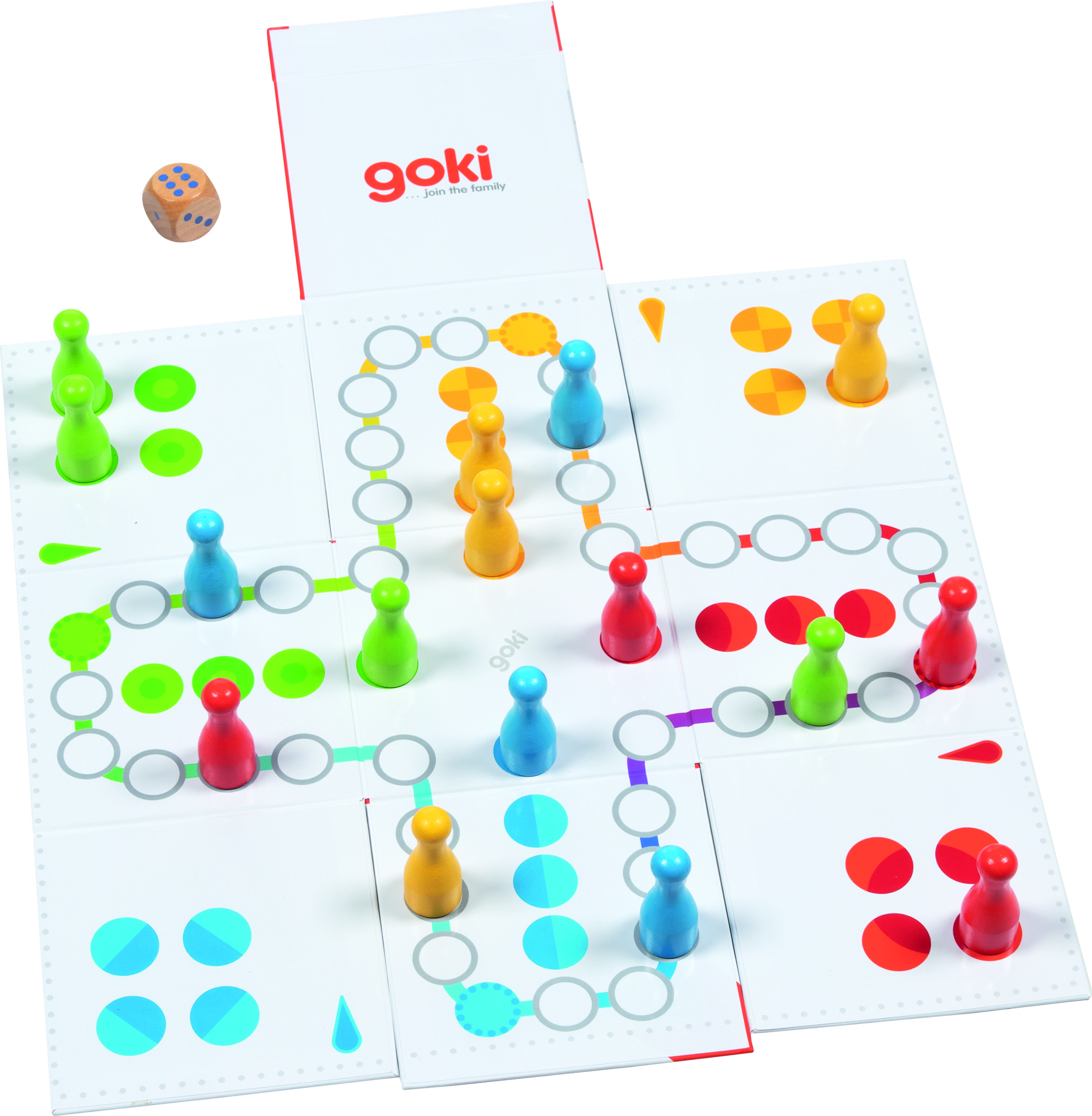 XXL Ludo im Würfel zum Aufklappen
