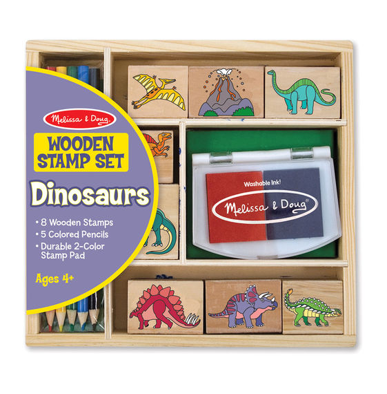 Holzstempelset Dinosaurier