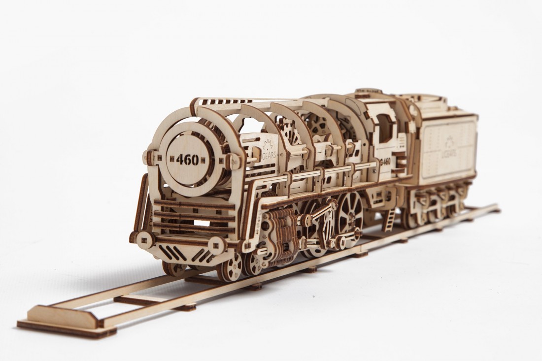 Modell Dampflokomotive mit Schlepptender 443 Teile