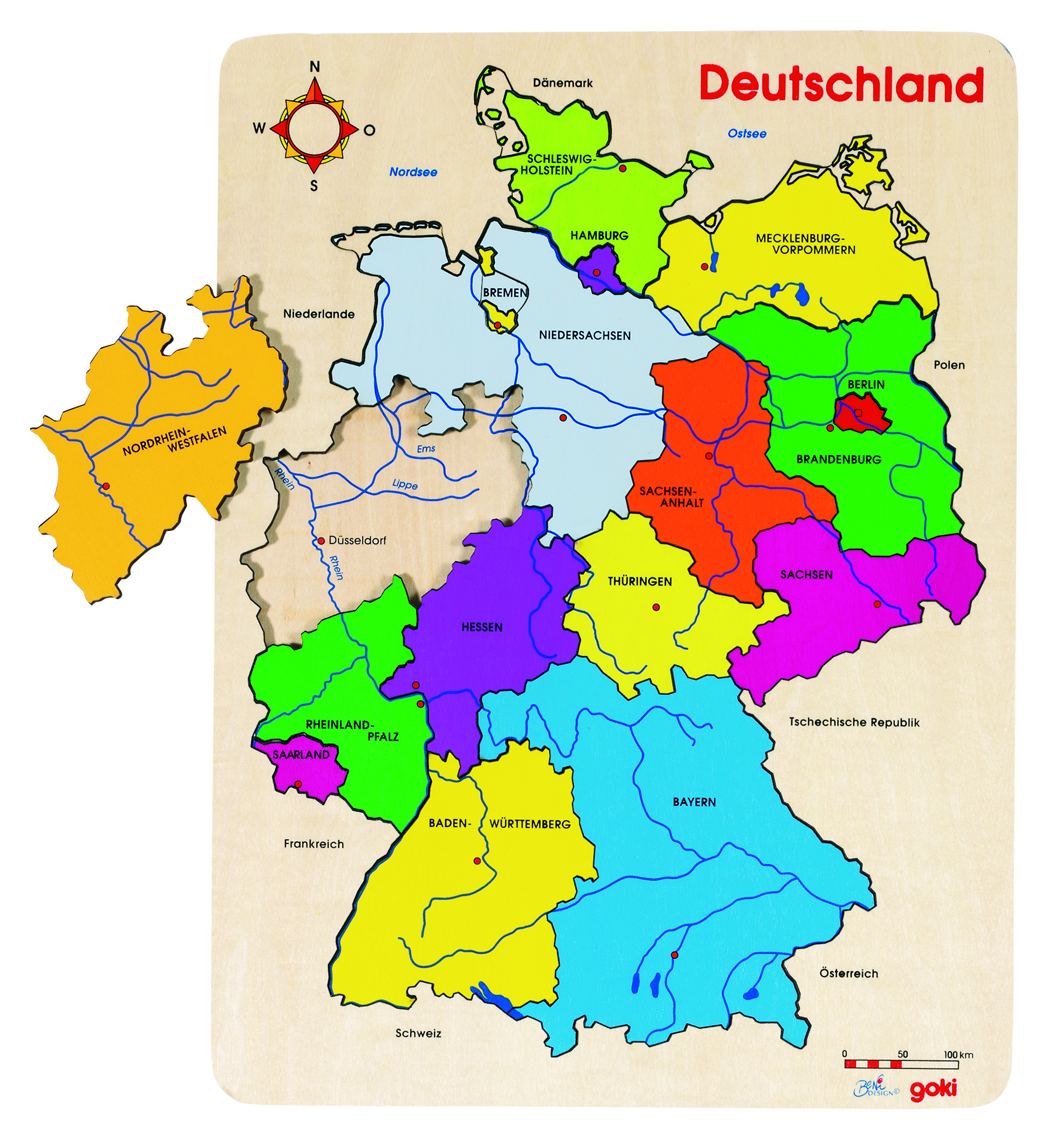 Einlegepuzzle Deutschland II