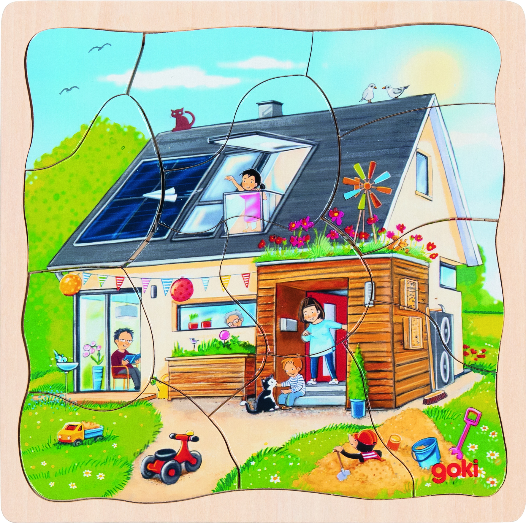 Schichtenpuzzle Wir bauen ein Haus